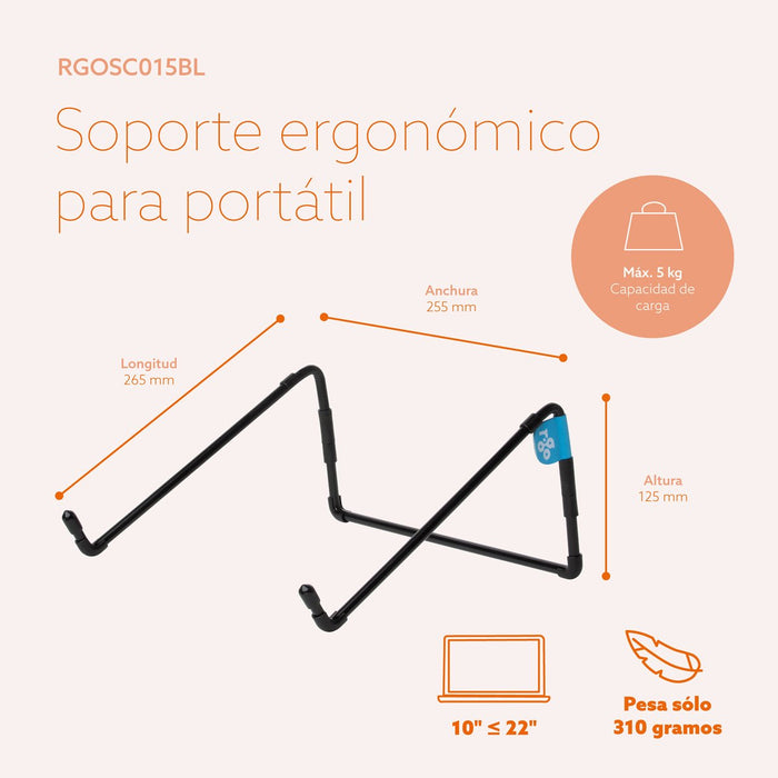 EAN 8719274491545 - R-Go Tools RGOSC015BL soporte para ordenador portátil 55,9 cm (22") imagen 12