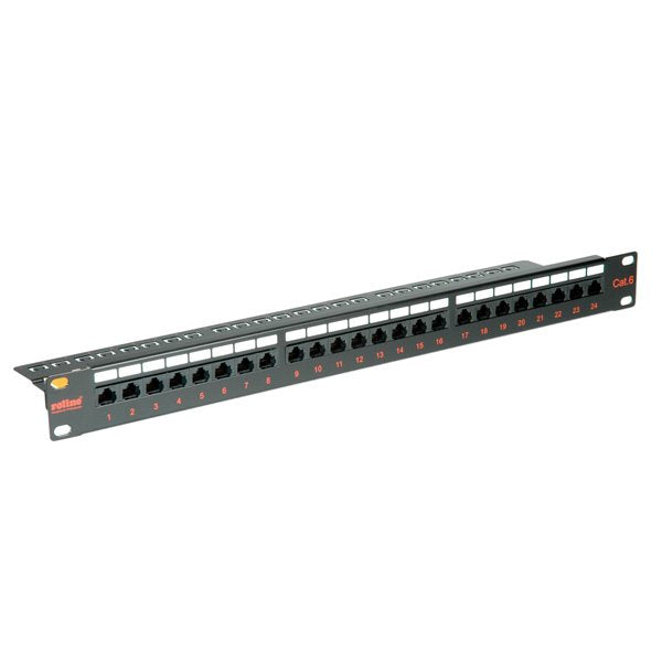 EAN 7611990182428 - ROLINE Cat.6/Class E 19" Patch Panel, 24 Ports, UTP black imagen 1