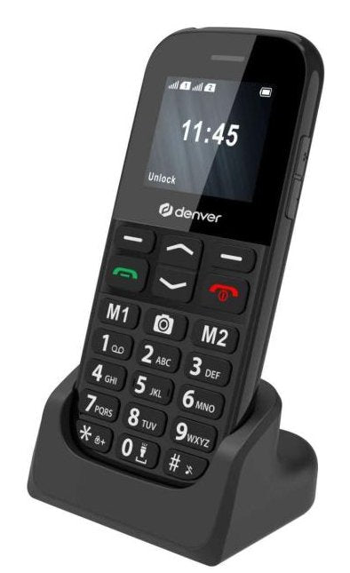 EAN 5706751090936 - Denver BAS-18800L teléfono móvil 4,5 cm (1.77") Negro Teléfono para personas mayores imagen 1