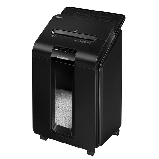 EAN 0043859741854 - Fellowes AutoMax 100M triturador de papel Corte en partículas 22 cm Negro imagen 1