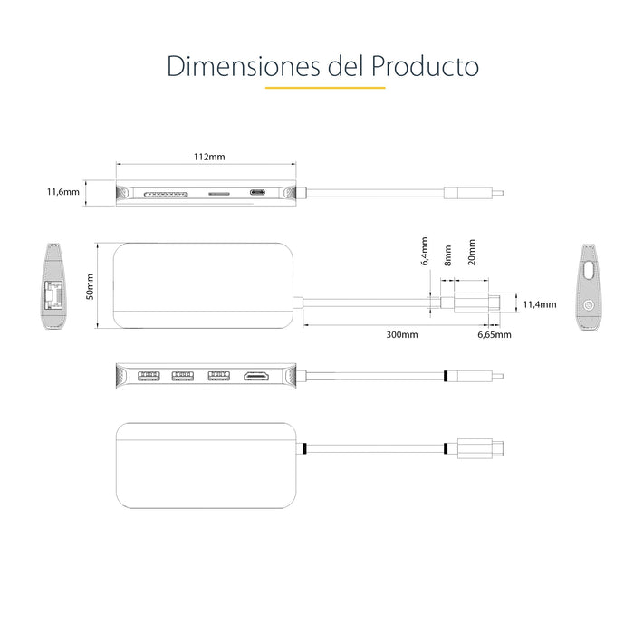 EAN 0065030895552 - StarTech.com 115B-USBC-MULTIPORT base para portátil y replicador de puertos Alámbrico USB 3.2 Gen 1 (3.1  imagen 19