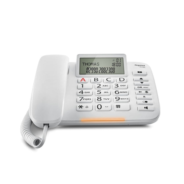 EAN 4250366856643 - Gigaset DL380 Teléfono analógico Identificador de llamadas Blanco imagen 3