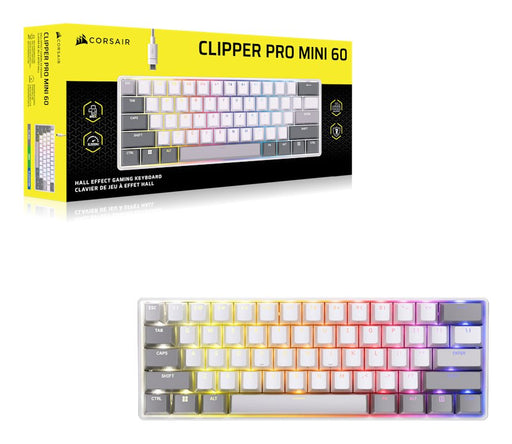 EAN 840440417309 - Corsair CLIPPER PRO MINI 60 teclado Juego USB QWERTY Inglés de EE. UU. Blanco imagen 2