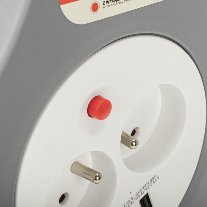 EAN 5901811410611 - Montis Przedłużacz domowy zwijany z USB 10m MT188 2 salidas AC imagen 3