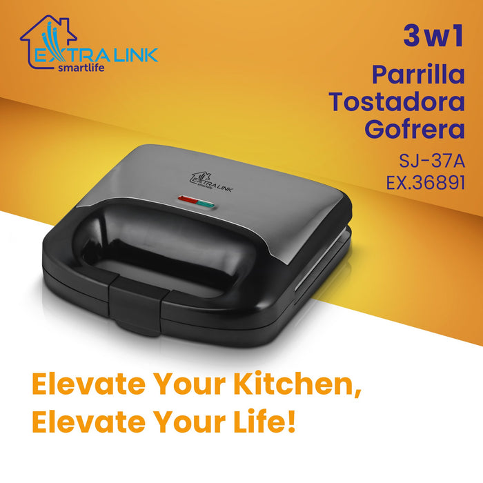 EAN 5905090336891 - Extralink SMART LIFE GRILL SANDWICH & WAFFLE MAKER SJ-37A sandwichera imagen 13