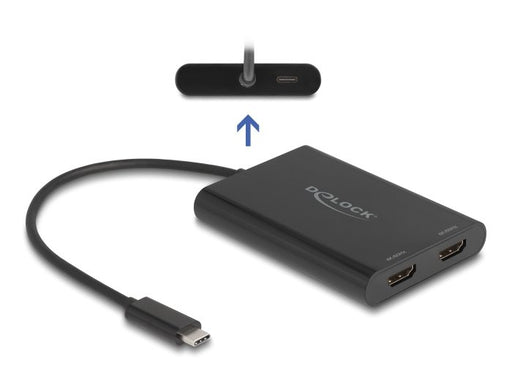 EAN 4043619643097 - DeLOCK 64309 adaptador de cable de vídeo 0,2 m USB Tipo C HDMI + USB Type-C Negro imagen 1