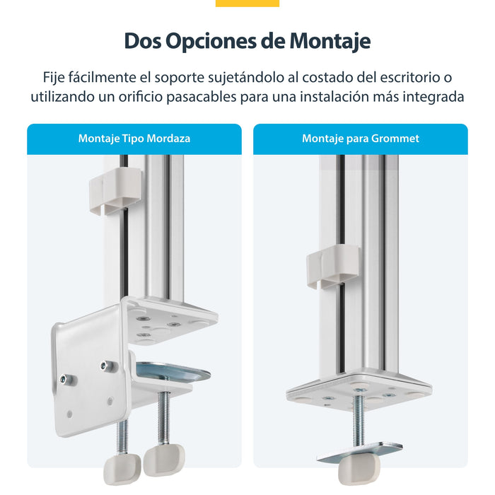 EAN 65030895323 - StarTech.com 6-MONITOR-ARM-A soporte para monitor 81,3 cm (32") Escritorio Blanco imagen 16