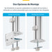 EAN 65030895323 - StarTech.com 6-MONITOR-ARM-A soporte para monitor 81,3 cm (32") Escritorio Blanco imagen 16