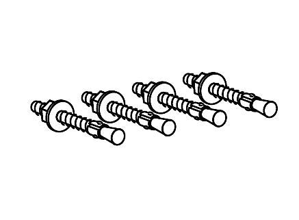 EAN 698833007213 - Ergotron Attachment Options Hardware Kit for Base (4) concrete stud anchors imagen 1