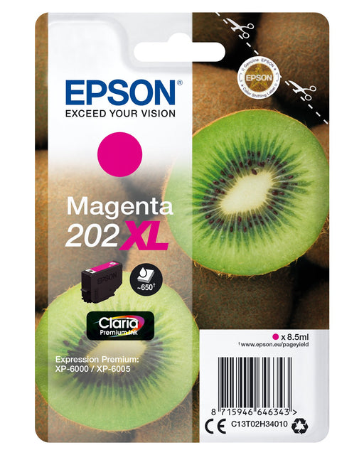 EAN 8715946646343 - Epson Kiwi 202XL cartucho de tinta 1 pieza(s) Original Alto rendimiento (XL) imagen 1