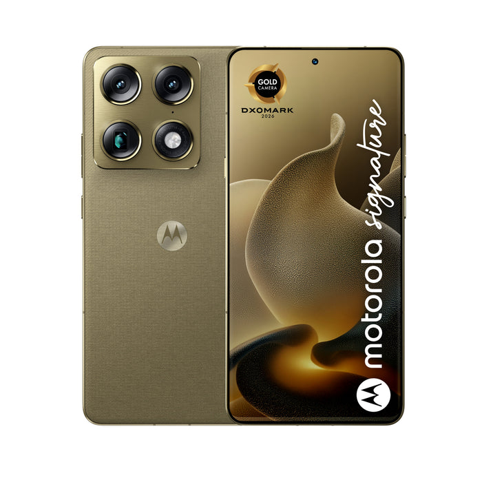 EAN 840493604893 - Motorola signature 17,2 cm (6.78") SIM doble Android 16.0 5G USB Tipo C 16 GB 512 GB 5200 mAh Oro imagen 1