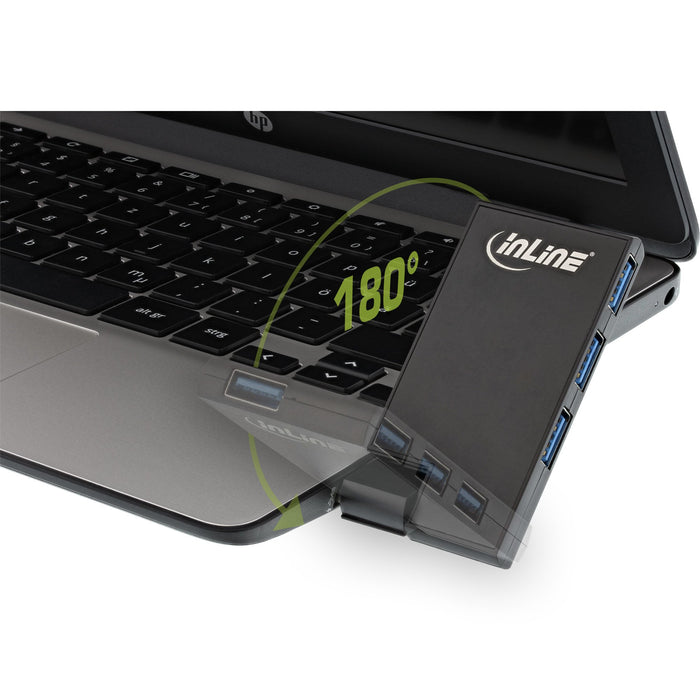 EAN 4043718271061 - InLine 35391 hub de interfaz USB 3.2 Gen 1 (3.1 Gen 1) Type-A 5000 Mbit/s Negro imagen 4
