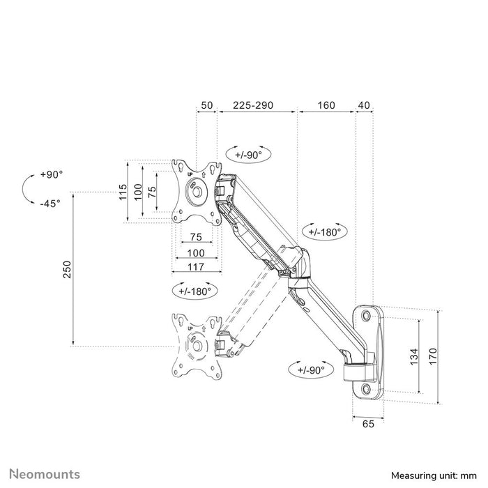 EAN 8717371449049 - Neomounts WL70-450BL11 soporte para TV 81,3 cm (32") Negro imagen 19