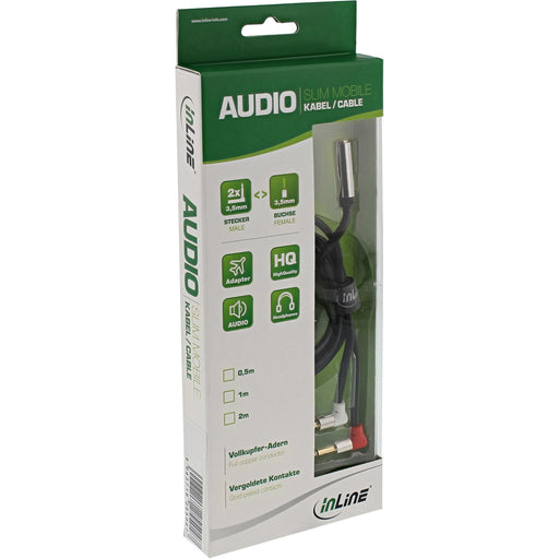 EAN 4043718255054 - InLine 99251B cable de audio 2 m 2 x 3.5mm 3,5mm Negro imagen 2