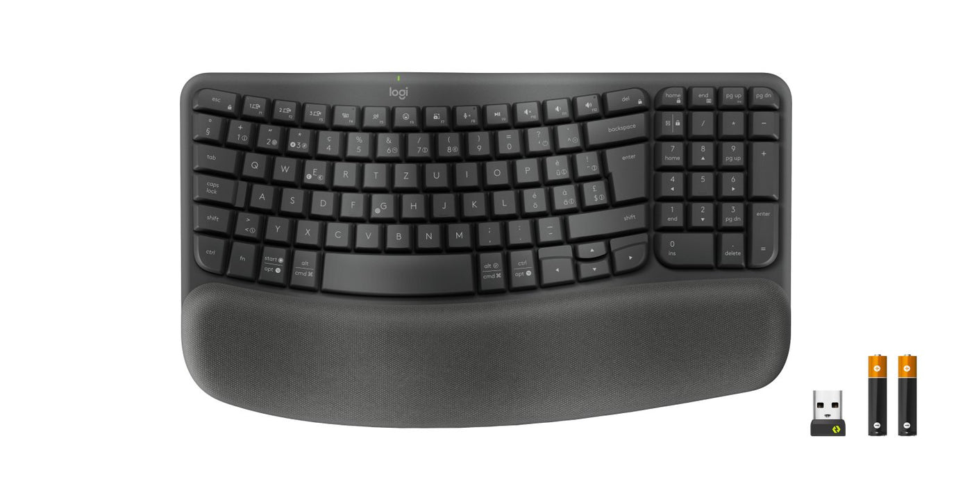 EAN 5099206117242 - Logitech ERGO Wave Keys teclado Oficina RF Wireless + Bluetooth QWERTZ Suizo Grafito imagen 2