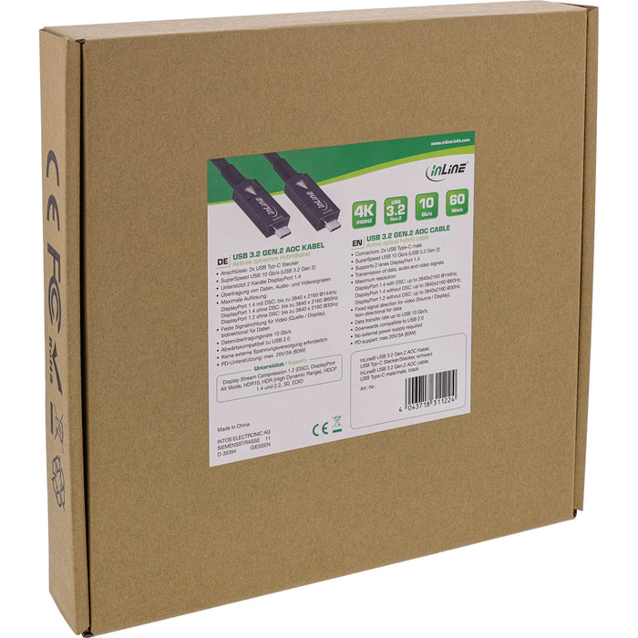 EAN 4043718311224 - InLine 35793A cable USB USB 3.2 Gen 2 (3.1 Gen 2) 3 m USB C 10 Gbit/s 60 W Negro imagen 2