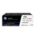EAN 0190780321348 - HP 410X 3-pack High Yield Cyan/Magenta/Yellow Original LaserJet Toner Cartridges cartucho de tóner 3 piez imagen 1