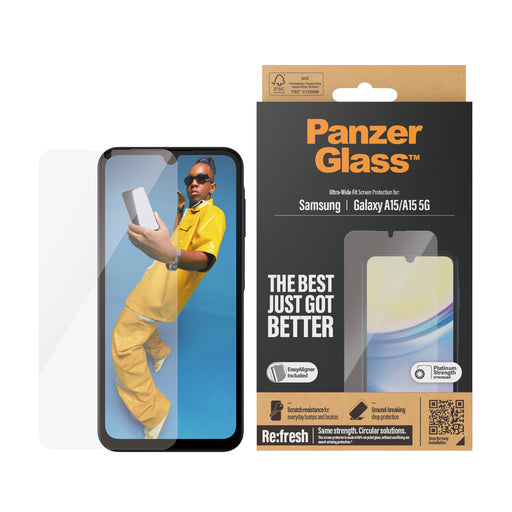 EAN 5711724073496 - PanzerGlass ® Screen Protector Samsung Galaxy A15 | A15 5G | M15 5G | Ultra-Wide Fit w. EasyAligner Prote imagen 2