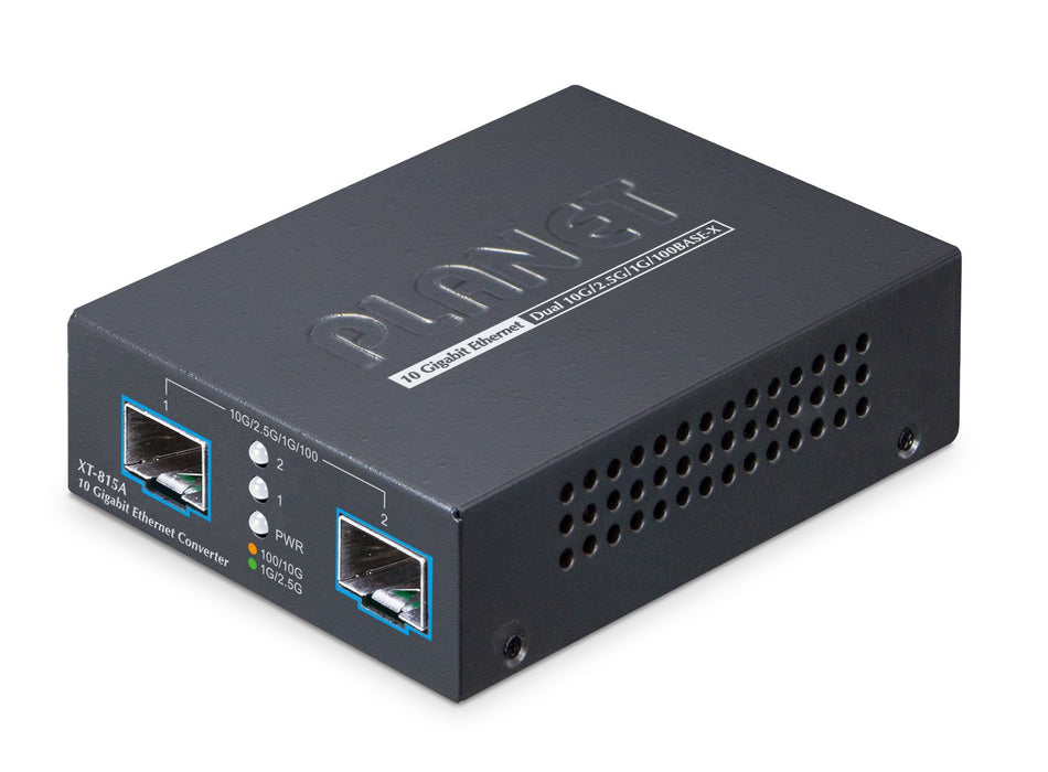 EAN 4711605288439 - PLANET 2-Port 10G/2.5G/1G/100BASE-X convertidor de medio Negro imagen 1