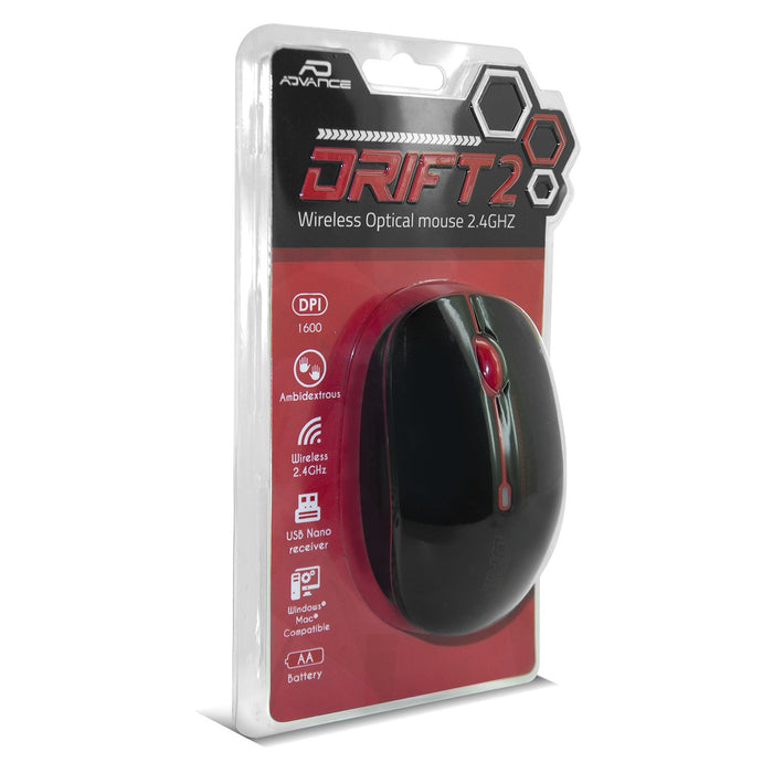 EAN 3700104445376 - ADVANCE Drift 2 ratón Oficina Ambidextro RF inalámbrico 1600 DPI imagen 4