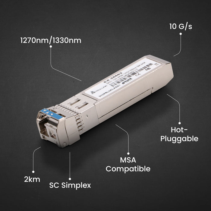 EAN 5907207228662 - Extralink SFP+ 10G WDM 1270/1330NM SM 2KM red modulo transceptor imagen 12