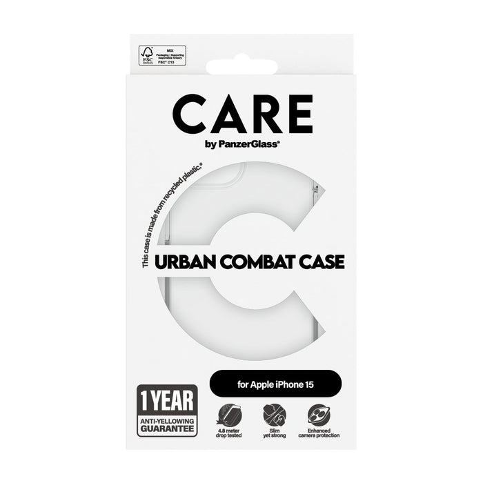 EAN 5715685005565 - PanzerGlass CARE™ by ® Urban Combat Case Transparent iPhone 15 funda para teléfono móvil Transparente imagen 3