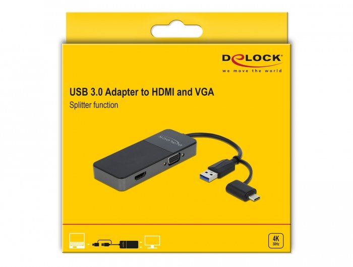 EAN 4043619640850 - DeLOCK 64085 base para portátil y replicador de puertos USB 3.2 Gen 1 (3.1 Gen 1) Type-A Negro imagen 3