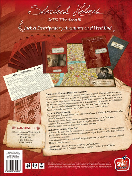 EAN 8435407618503 - Asmodee Sherlock Holmes C.D. EESCSH03 Sherlock Holmes: Jack el Destripador 90 min Juego de mesa Estrategi imagen 2