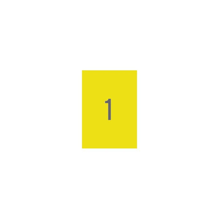 EAN 8410782015994 - APLI Etiquettes 210x297 jaunes jet/laser/copieur 20 feuilles etiqueta autoadhesiva Rectángulo Permanente  imagen 2
