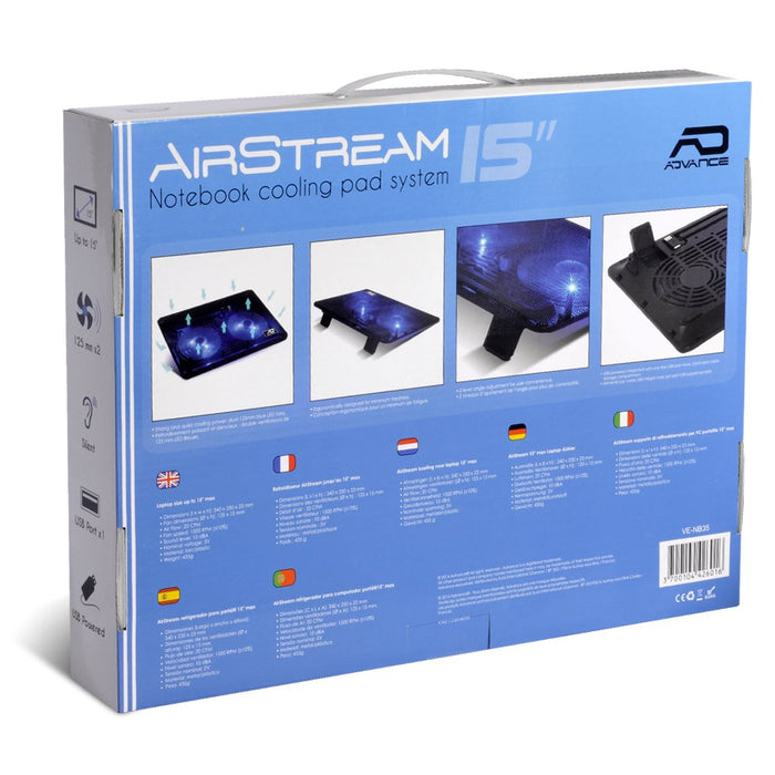 EAN 3700104426016 - ADVANCE AirStream 15" almohadilla fría 38,1 cm (15") 1500 RPM Negro imagen 7