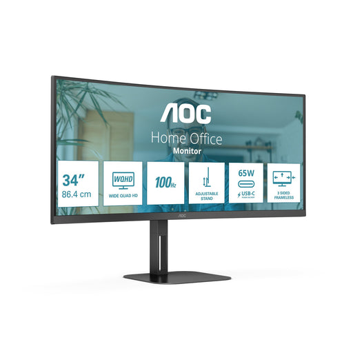 EAN 4038986110198 - AOC V5 CU34V5C/BK pantalla para PC 86,4 cm (34") 3440 x 1440 Pixeles Wide Quad HD LED Negro imagen 2