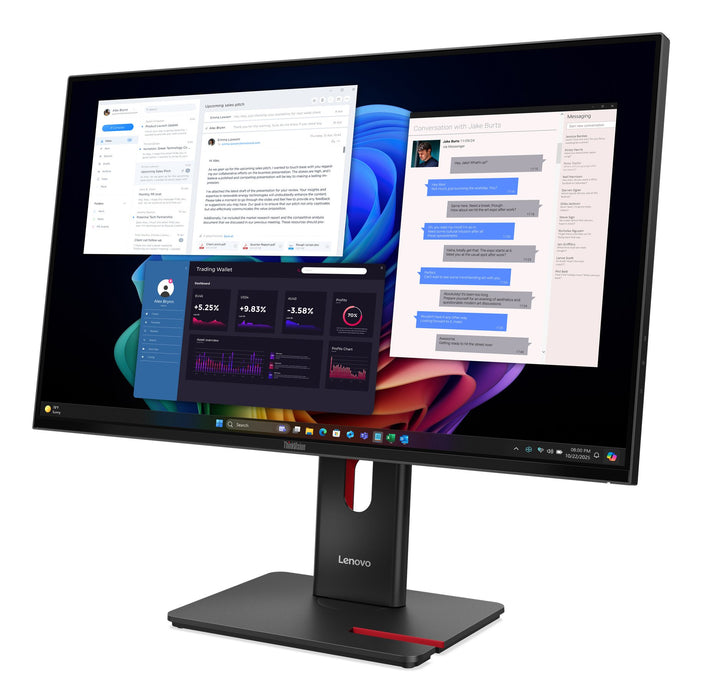 EAN 198156754189 - Lenovo ThinkVision T27UD-40 pantalla para PC 68,6 cm (27") 3840 x 2160 Pixeles 4K Ultra HD LCD Negro imagen 3
