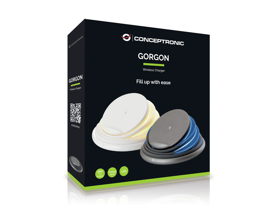 EAN 4015867207123 - Conceptronic GORGON02W cargador de dispositivo móvil Universal Blanco USB Cargador inalámbrico Carga rápi imagen 3