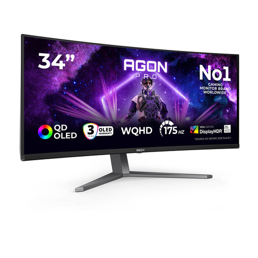 EAN 4038986112444 - AOC AGON PRO AG346UCDAM pantalla para PC 86,4 cm (34") 3440 x 1440 Pixeles Wide Quad HD QD-OLED Negro, Gr imagen 2