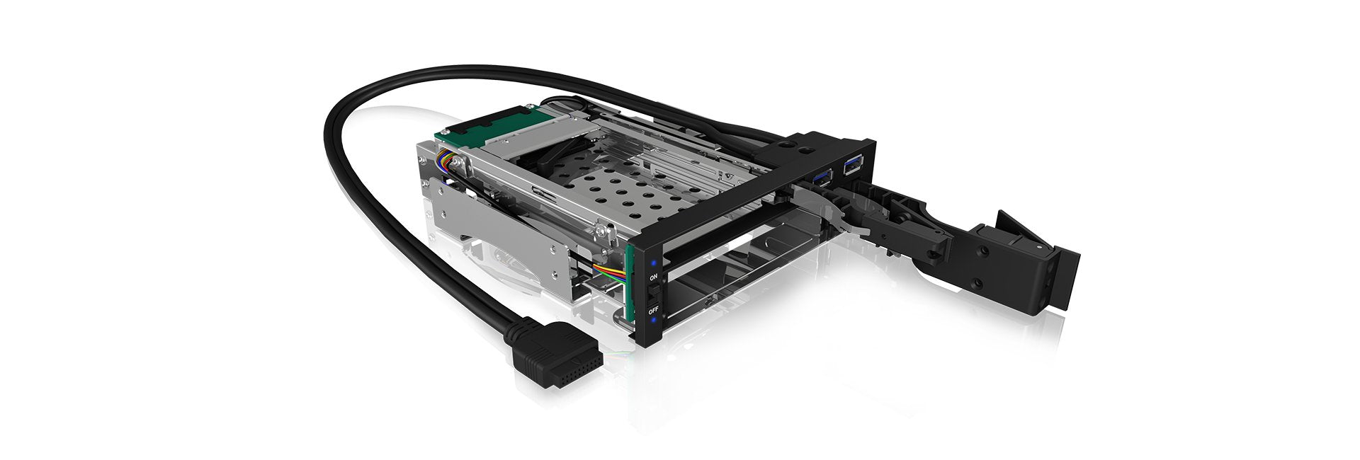 EAN 4250078169635 - ICY BOX IB-174SSK-U 13,3 cm (5.25") Bandeja para disco duro Negro imagen 3