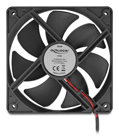EAN 4043619672929 - DeLOCK 67292 sistema de refrigeración para ordenador Carcasa del ordenador Ventilador 12 cm Negro 1 pieza imagen 1