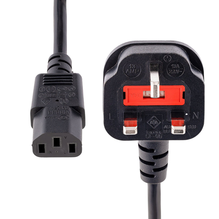 EAN 0065030849425 - StarTech.com PXT101UK3M cable de transmisión Negro C13 acoplador imagen 2
