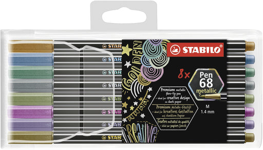 EAN 4006381546348 - STABILO Pen 68 metallic rotulador Medio Cobre, Oro, Azul metálico, Metallic green, Metallic pink, Violeta imagen 1