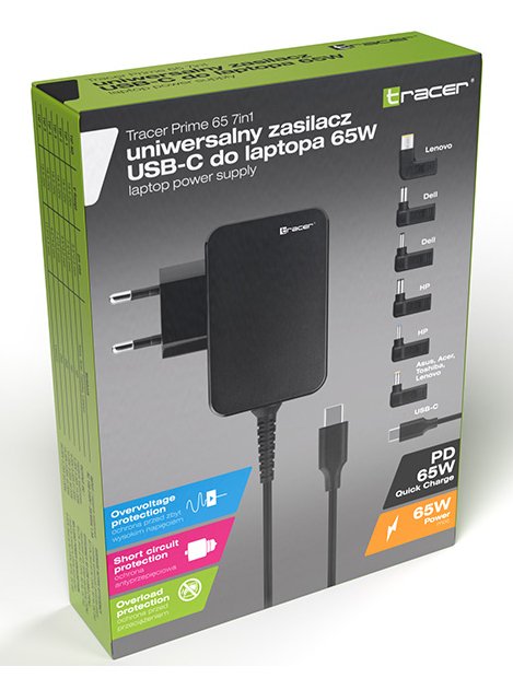 EAN 5907512870228 - Tracer TRAAKN47202 adaptador e inversor de corriente Interior 65 W Negro imagen 6