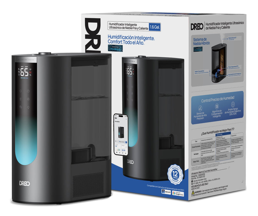 EAN 0810181280333 - Dreo DR-HM813S humidificador 6 L Plata 280 W imagen 2