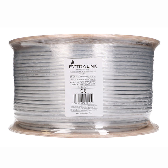 EAN 5904960296570 - Extralink CAT7 SFTP (S/FTP) INDOOR TWISTED PAIR 305M cable de red imagen 7