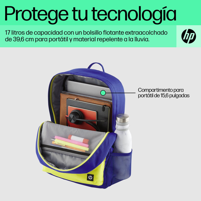EAN 0197192501290 - HP Campus Blue Backpack 39,6 cm (15.6") Azul, Amarillo imagen 8