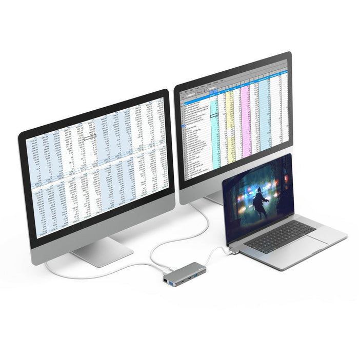EAN 4047443458124 - Hama 00200133 base para portátil y replicador de puertos USB 3.2 Gen 1 (3.1 Gen 1) Type-C Plata, Blanco imagen 3