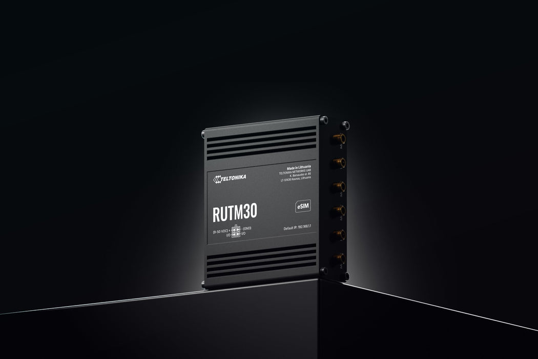 EAN 4779051843640 - Teltonika RUTM30 router inalámbrico Gigabit Ethernet Dual-band (2.4 GHz / 6 GHz) 5G Negro imagen 6