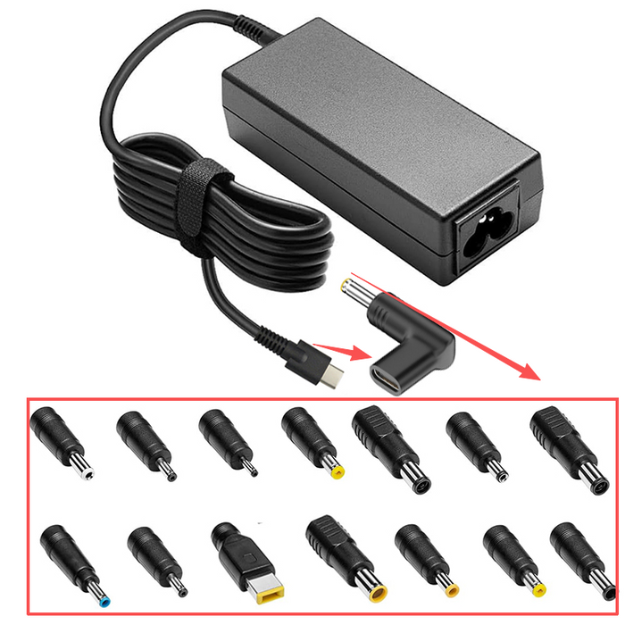 Cargador Usb-C Multipuntas 20v 3,25a 65w Compatible Con Lenovo, Asus, Acer, Hp Y Dell