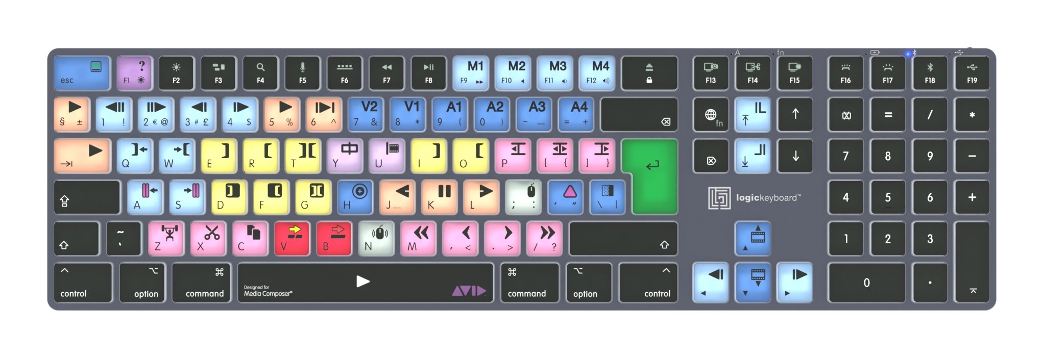 EAN 5707795022273 - Logickeyboard LKB-MCOM4-TM teclado Oficina Bluetooth QWERTY Alemán Gris, Titanio imagen 1