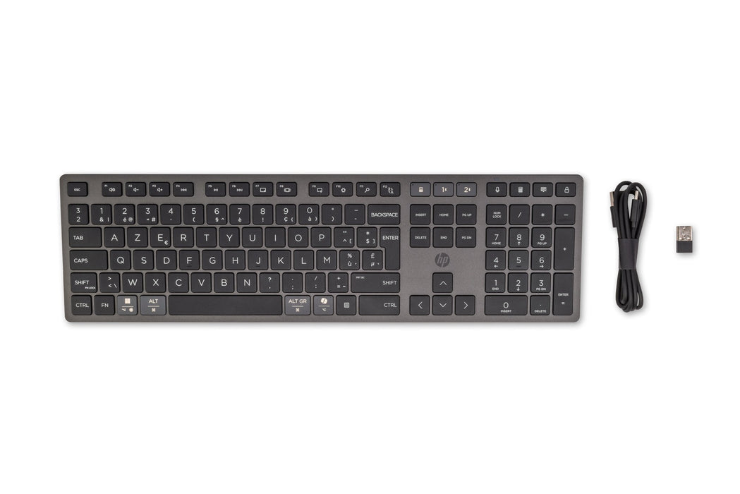 EAN 198122140824 - HP 720 Multi-Device Rechargeable Wireless Keyboard teclado Hogar / Oficina USB + Bluetooth AZERTY Belga Ne imagen 1