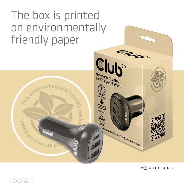 EAN 8719214472788 - CLUB3D CAC-1921 cargador de dispositivo móvil Portátil Negro Encendedor de cigarrillos Auto imagen 10