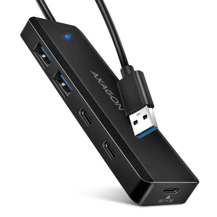 EAN 8595247909497 - Axagon HUE-C2A hub de interfaz USB 3.2 Gen 1 (3.1 Gen 1) Type-A 5000 Mbit/s Negro imagen 1