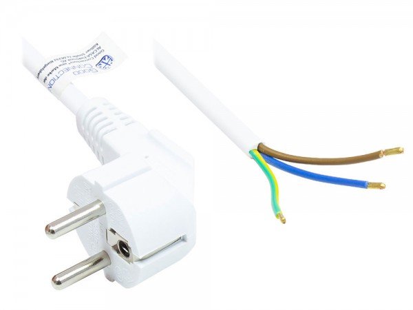 EAN 4014619168941 - Alcasa P0185-W050 cable de transmisión Blanco 5 m Enchufe tipo E+F imagen 1